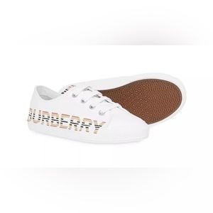 NWT $290 Burberry Mini Larkhall Little Kids Slip On Sneakers